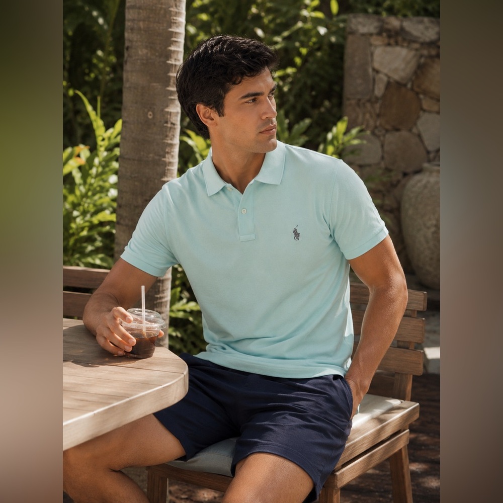 Polo by Ralph Lauren Men's Sky Blue Polo Shirt